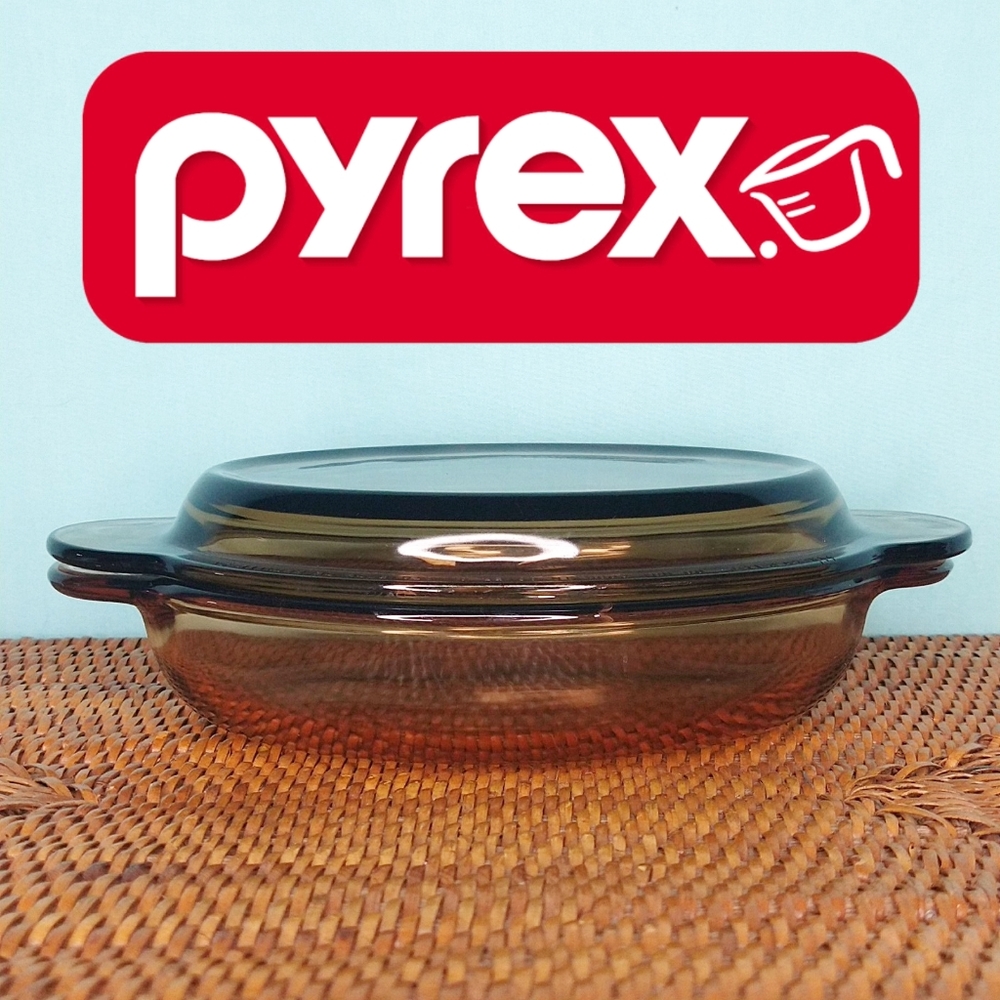 Pyrex Corning Visions Amber Casserette w/ Lid